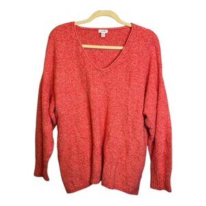 J. Jill Pure Jill Sweater Women's Size 1X V Neck Long Sleeve Pink